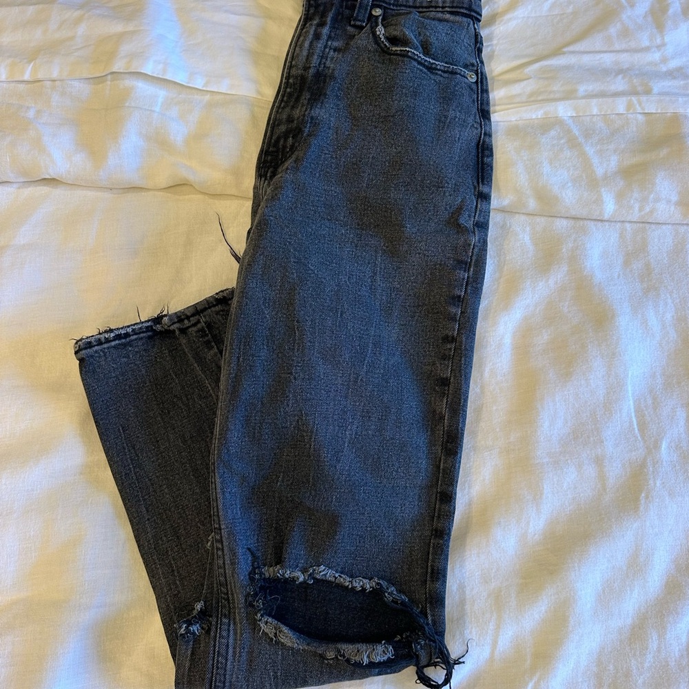 Abercrombie & Fitch Distressed Black Ripped Jeans